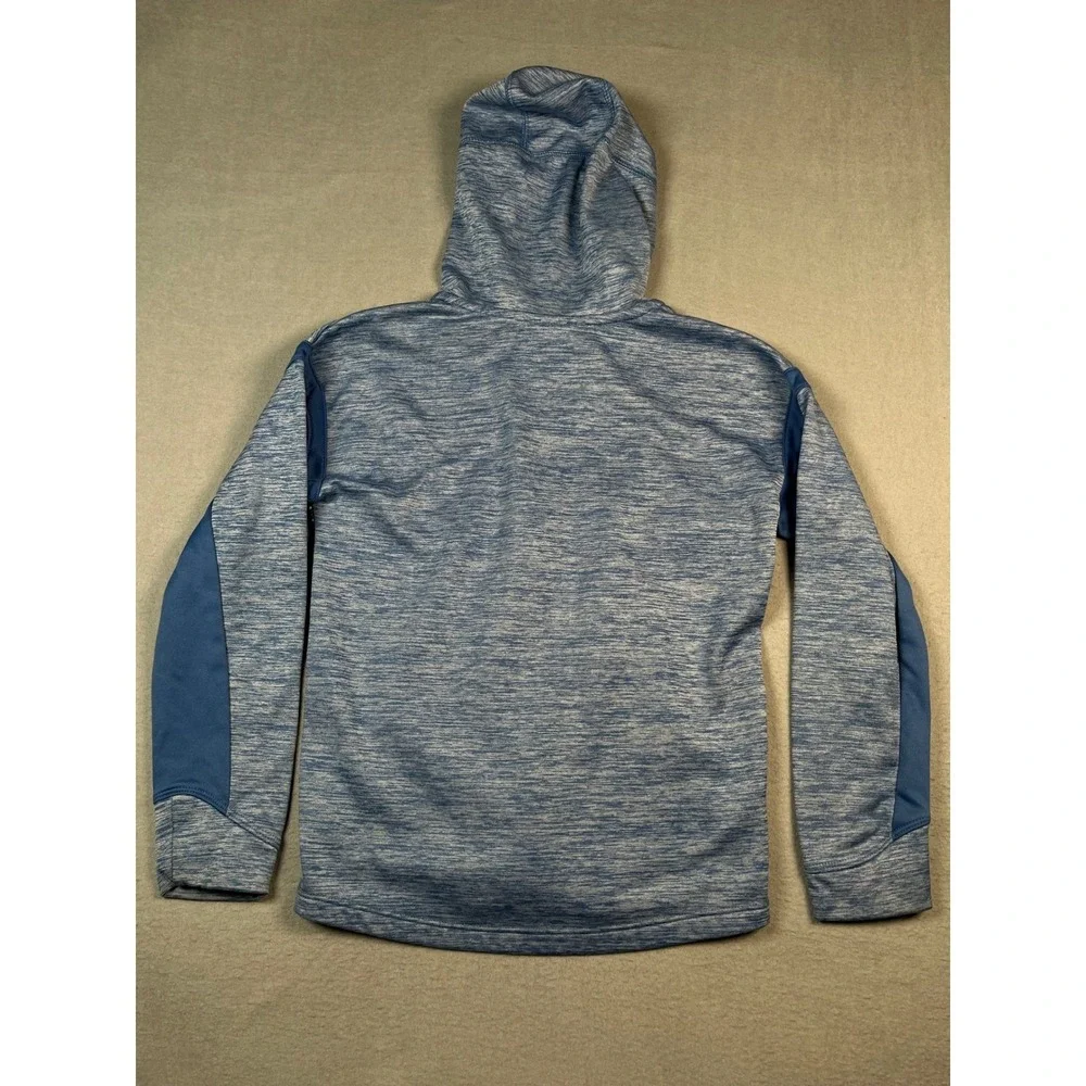 Nike Dri Fit Kids Hoodie Full Zip Blue‎ Heathered Athletic Performance Size M